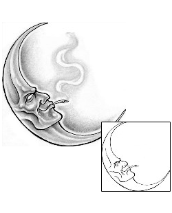 Moon Tattoo Astronomy tattoo | CIF-00133
