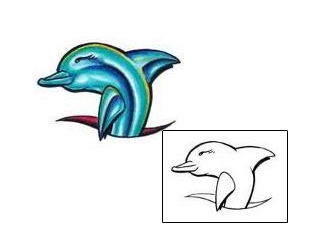 Dolphin Tattoo Marine Life tattoo | CMF-00041