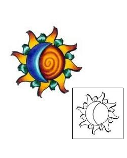 Sun Tattoo Astronomy tattoo | CMF-00052