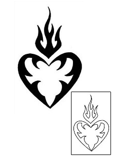 Sacred Heart Tattoo Specific Body Parts tattoo | CMF-00149