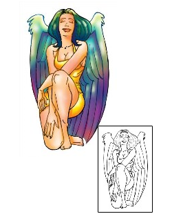 Angel Tattoo Religious & Spiritual tattoo | COF-00004
