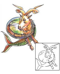 Capricorn Tattoo Zodiac tattoo | COF-00117