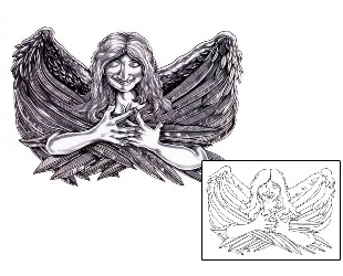 Angel Tattoo Religious & Spiritual tattoo | CPF-00019