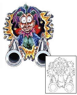 Joker - Jester Tattoo Horror tattoo | CPF-00025