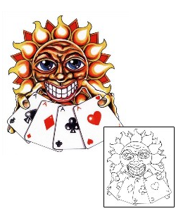 Sun Tattoo Gambling tattoo | CPF-00039