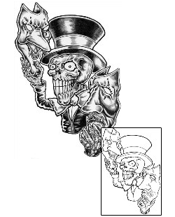 Comedy Tragedy Mask Tattoo Horror tattoo | CPF-00099