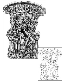 Devil - Demon Tattoo Horror tattoo | CPF-00109