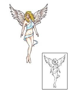 Angel Tattoo Religious & Spiritual tattoo | CRF-00175