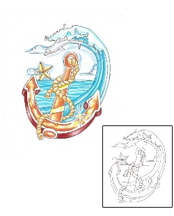 Anchor Tattoo Marine Life tattoo | CRF-00191