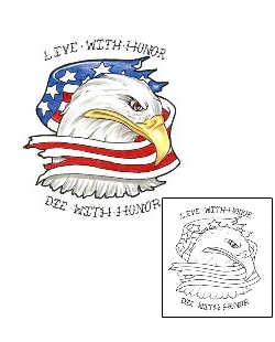 Eagle Tattoo Live & Die With Honor Tattoo