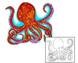 Octopus Tattoo Marine Life tattoo | CRF-00299