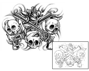 Skull Tattoo Plant Life tattoo | CSF-00021