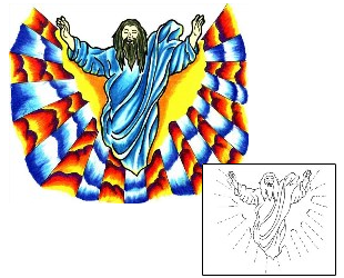 Jesus Tattoo Religious & Spiritual tattoo | CUF-00006