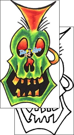 Skull Tattoo horror-skull-tattoos-curt-dog-cuf-00026
