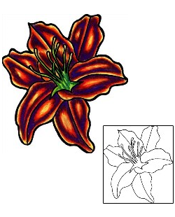 Lily Tattoo Plant Life tattoo | CUF-00032