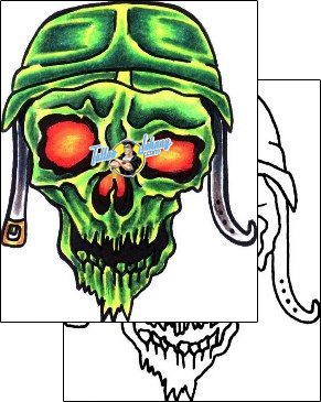 Skull Tattoo horror-skull-tattoos-curt-dog-cuf-00048