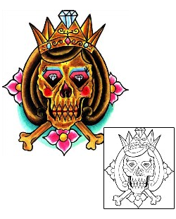 Queen Tattoo Gambling tattoo | CUF-00052
