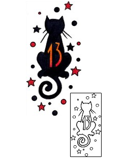 Cat Tattoo Animal tattoo | CYF-00381