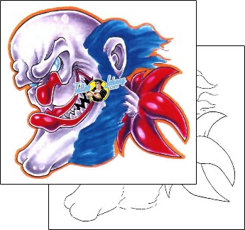 Evil Tattoo fantasy-clown-tattoos-derma-design-d1f-00014
