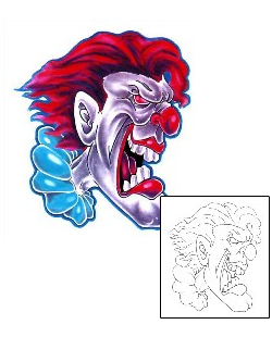 Clown Tattoo Horror tattoo | D1F-00015
