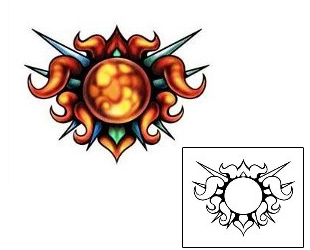 Sun Tattoo Religious & Spiritual tattoo | DBF-00126