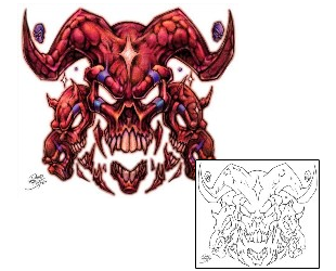 Devil - Demon Tattoo Horror tattoo | DBF-00146