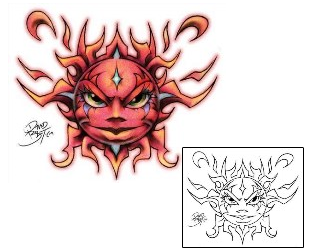 Sun Tattoo Astronomy tattoo | DBF-00159