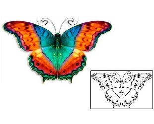 Butterfly Tattoo Insects tattoo | DBF-00274