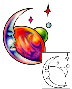 Moon Tattoo Astronomy tattoo | DBF-01133