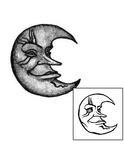 Moon Tattoo Astronomy tattoo | DDF-00023