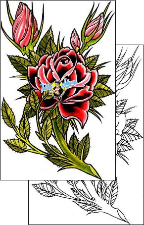 Flower Tattoo plant-life-flowers-tattoos-damien-friesz-dff-00131