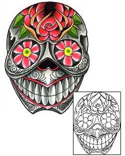 Skull Tattoo Plant Life tattoo | DFF-00162
