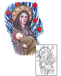 Mary Tattoo Religious & Spiritual tattoo | DFF-00387