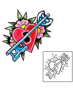 Lock & Key Tattoo Tattoo Styles tattoo | DFF-00402
