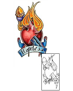 Dagger Tattoo Hopeless Heart Tattoo