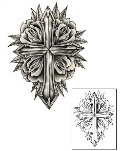 Cross Tattoo Religious & Spiritual tattoo | DFF-00499