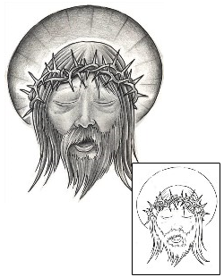 Jesus Tattoo Religious & Spiritual tattoo | DFF-00536