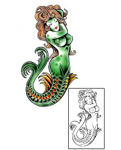 Mermaid Tattoo Tattoo Styles tattoo | DFF-00631