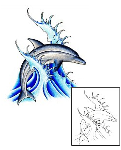 Dolphin Tattoo Marine Life tattoo | DFF-00821