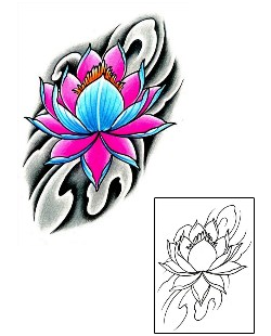 Asian Tattoo Plant Life tattoo | DFF-00843
