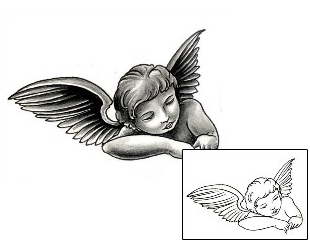 Angel Tattoo Religious & Spiritual tattoo | DFF-00882