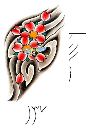 Flower Tattoo plant-life-flowers-tattoos-damien-friesz-dff-00888