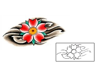 Asian Tattoo Plant Life tattoo | DFF-00889