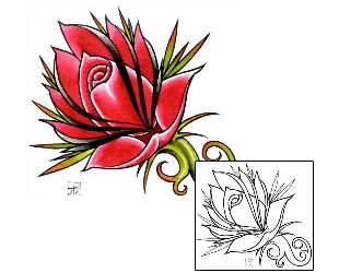 Rose Tattoo Plant Life tattoo | DFF-01110