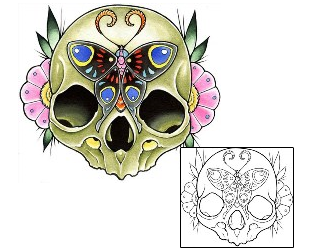Skull Tattoo Insects tattoo | DFF-01432
