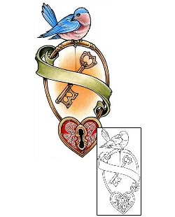 Lock & Key Tattoo Miscellaneous tattoo | DFF-01458