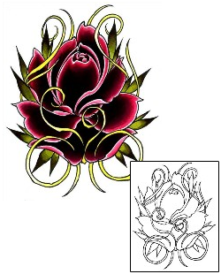 Rose Tattoo Plant Life tattoo | DFF-01515