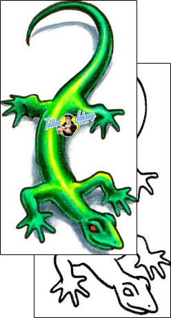 Lizard Tattoo reptiles-and-amphibians-lizard-tattoos-don-furbush-dhf-00040