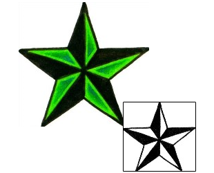 Nautical Star Tattoo Astronomy tattoo | DHF-00113