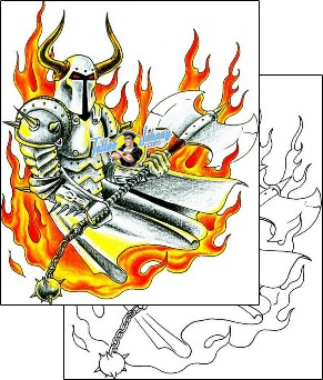 Fire – Flames Tattoo fantasy-viking-tattoos-don-furbush-dhf-00161